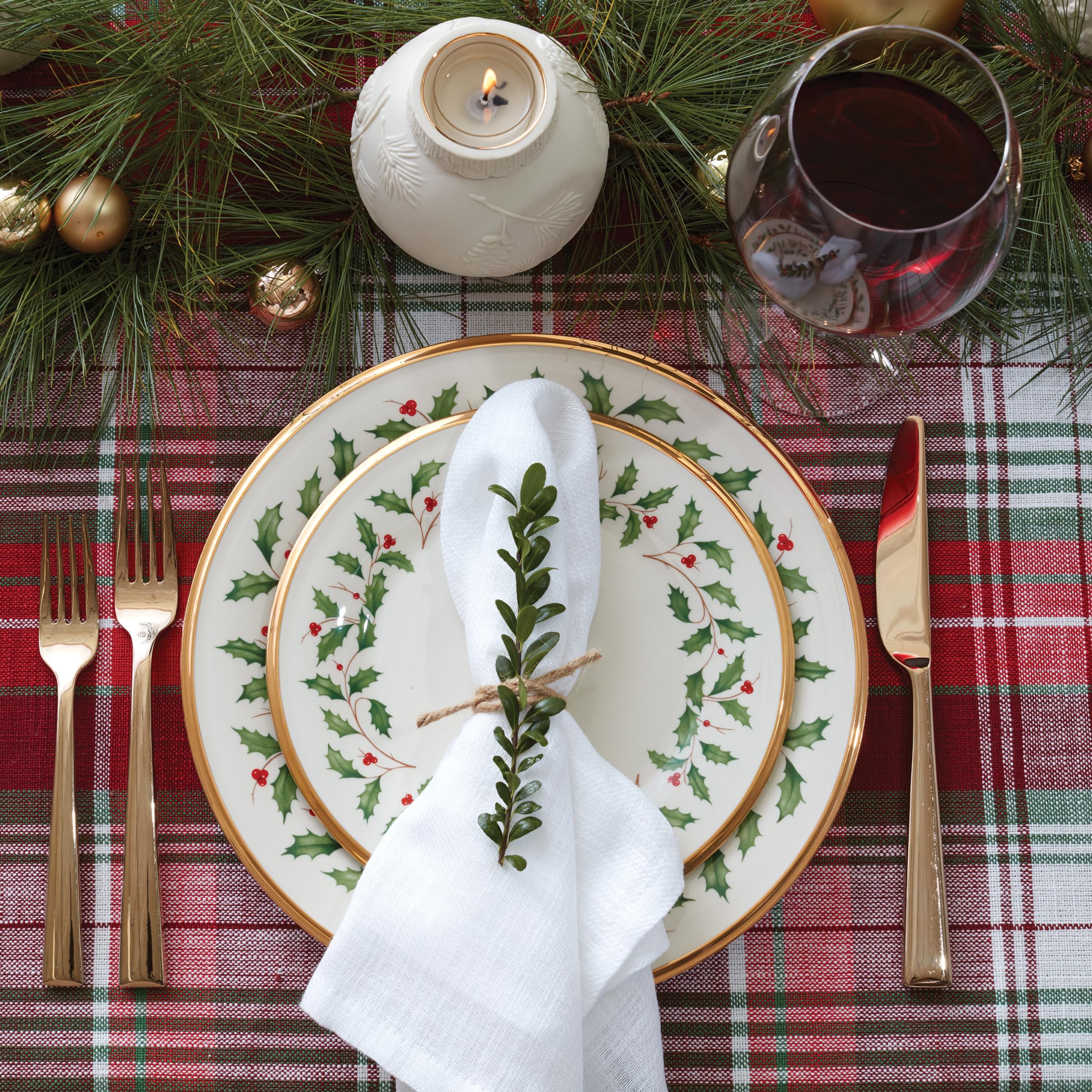 Lenox 883430 Holiday 3-Piece Christmas Dinnerware Set - Red & Green Plates, Bowls & Mugs - Perfect for Holiday Hosting, Christmas Parties & Festive Family Gatherings