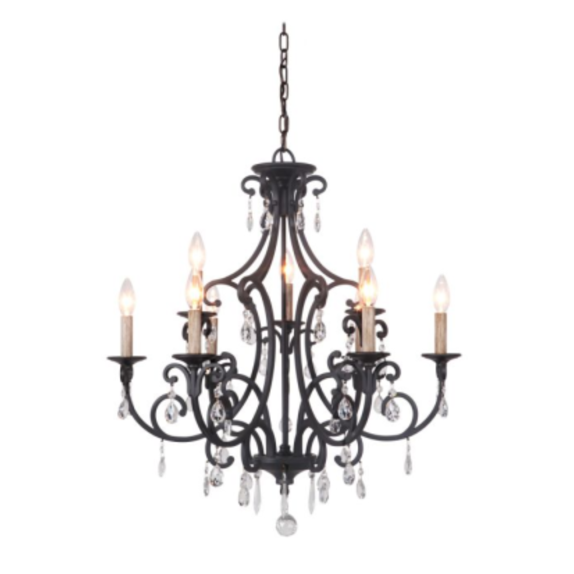 Craftmade Bentley 9-Light Matte Black Chandelier 38929 MBK - Elegant Dining Room & Foyer Lighting Fixture