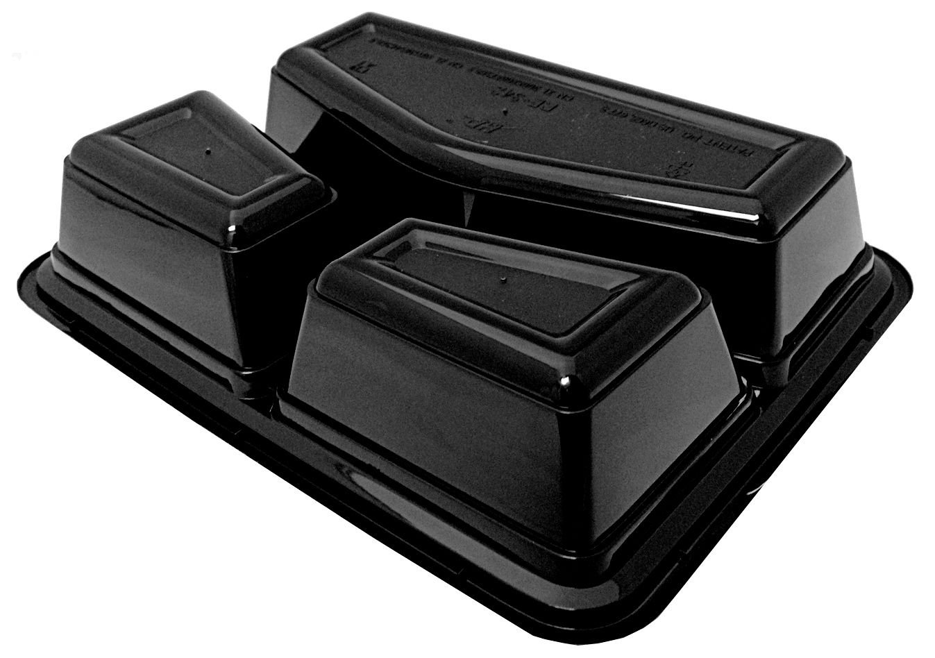 150-Pack Black 3-Compartment Microwave-Safe Food Storage Containers with Lids | BPA-Free, Stackable & Reusable | Perfect for Meal Prep, Leftovers & Office Lunches