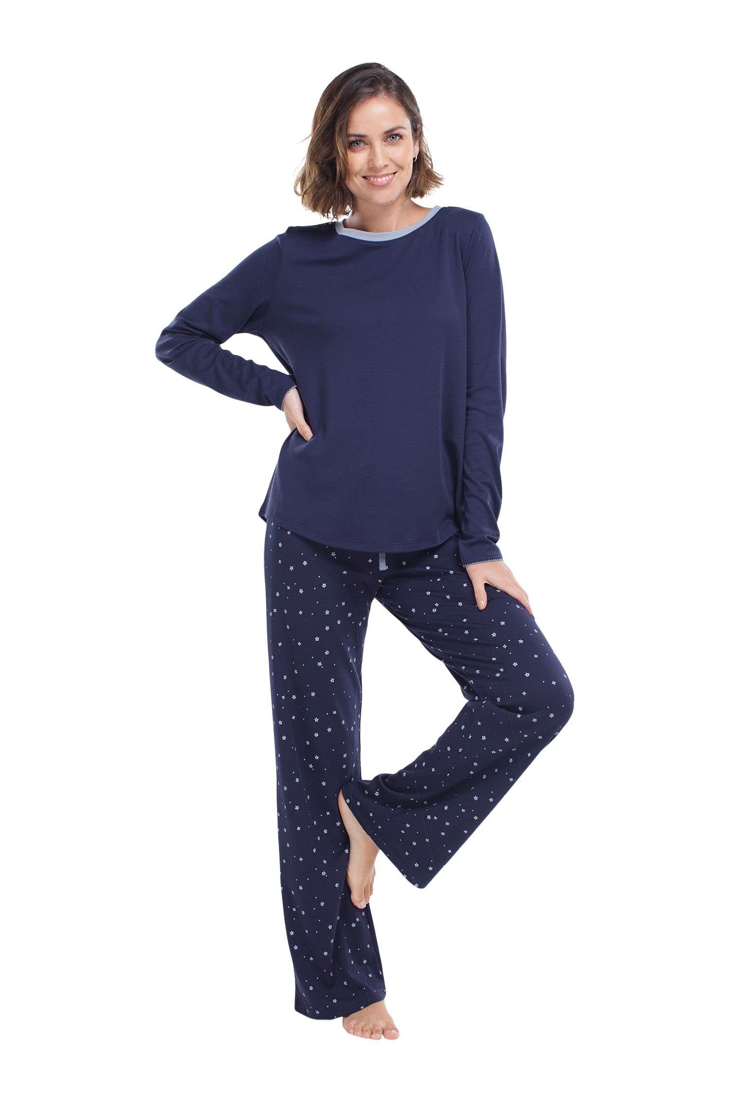 Premium Pima Cotton Women's Pajama Set - Ultra Soft Sleepwear for Women - Loungewear & Nightwear for Comfortable Sleep & Relaxation at Home