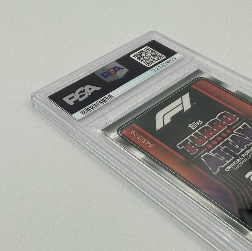 PSA 9 Graded Max Verstappen Turbo Attax 2022 Trading Card Set of 5 Limited Edition /500 - Perfect for F1 Collectors, Sports Memorabilia Enthusiasts & Racing Fans Display