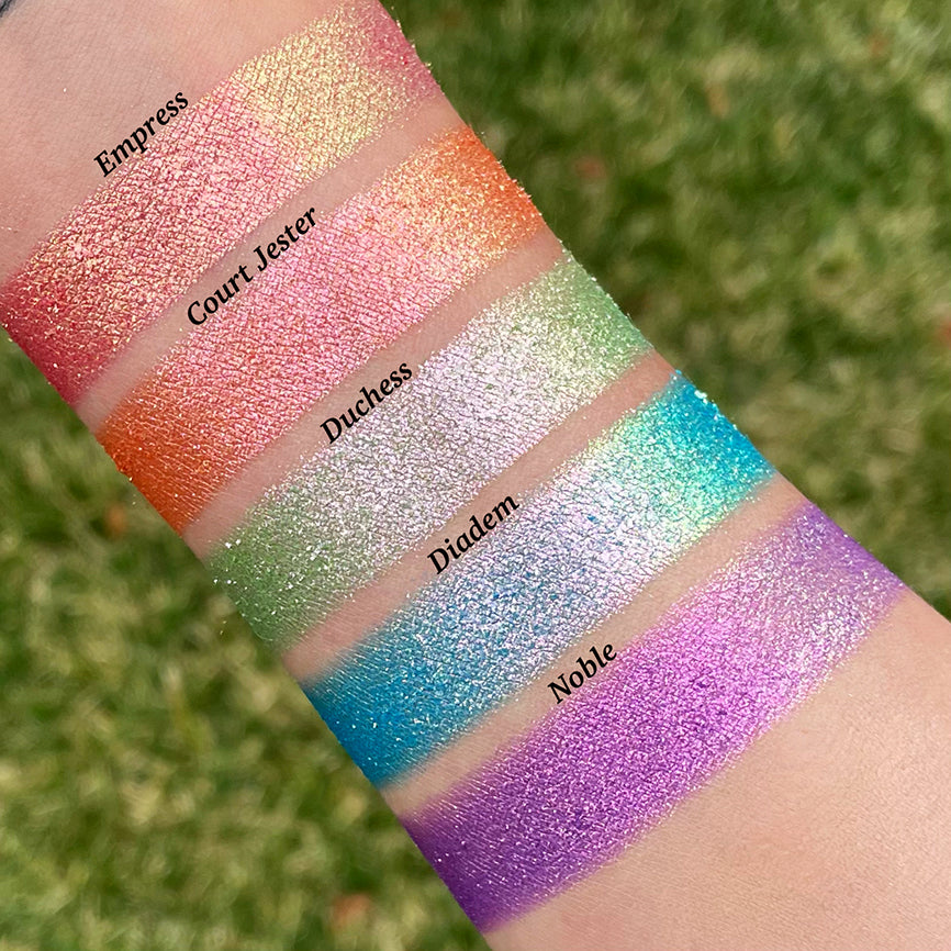 Court Jester Glitter Vibrant Multichrome Eyeshadow - Long-Lasting Pigmented Makeup for Party, Cosplay & Festival Looks
