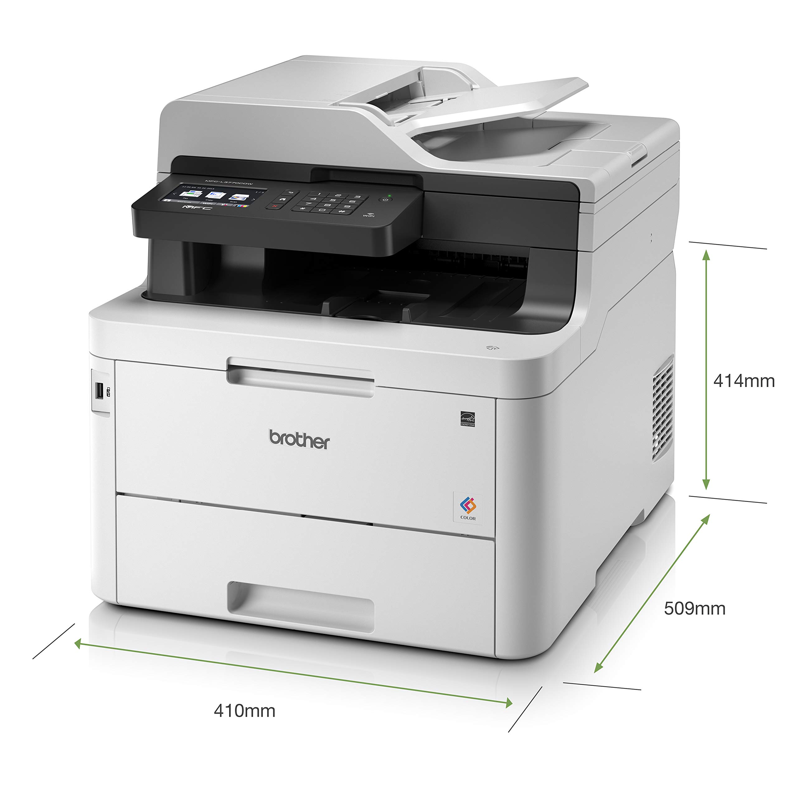 Brother MFC-L3770CDW Wireless Color Laser Printer - A4 Printing, Copying, Scanning & Fax with Automatic Duplex (Ideal for Home Office & Small Business Productivity)