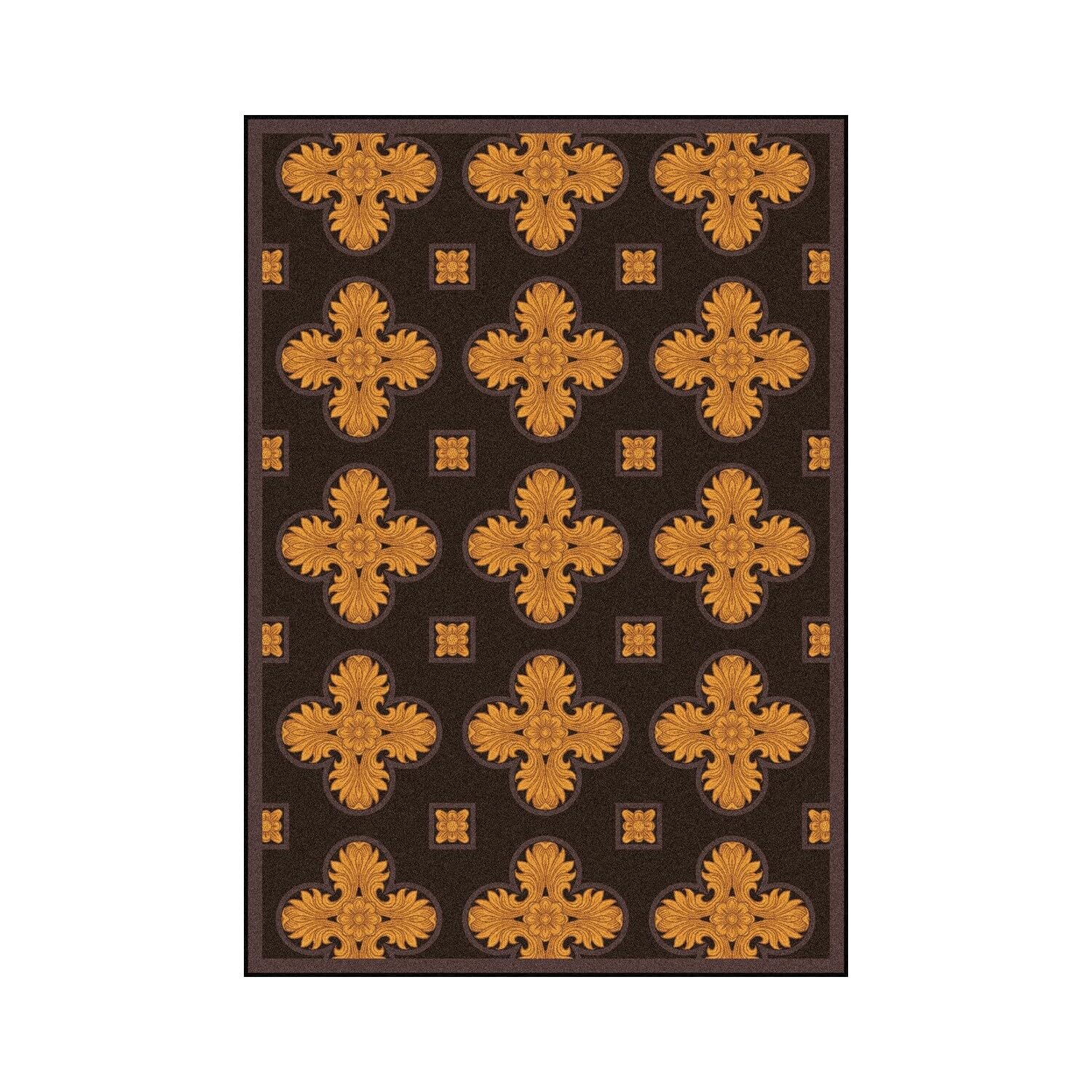 Joy Carpets Any Day Matinee Tivoli Theater Area Rug - Soft Brown Indoor Rug for Living Room, Bedroom & Home Theater Decor