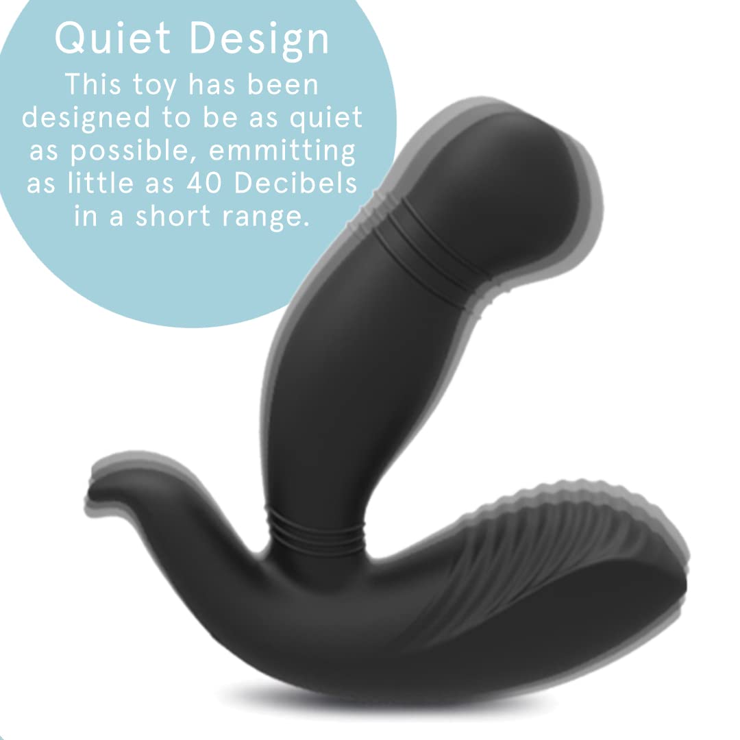 Premium Large Base Prostate Massager for Men - Black Silicone Design with 9 Powerful Vibration Modes | USB Rechargeable & Waterproof Anal Stimulator | Perfect for Solo Play, Couples Use & Stress Relief