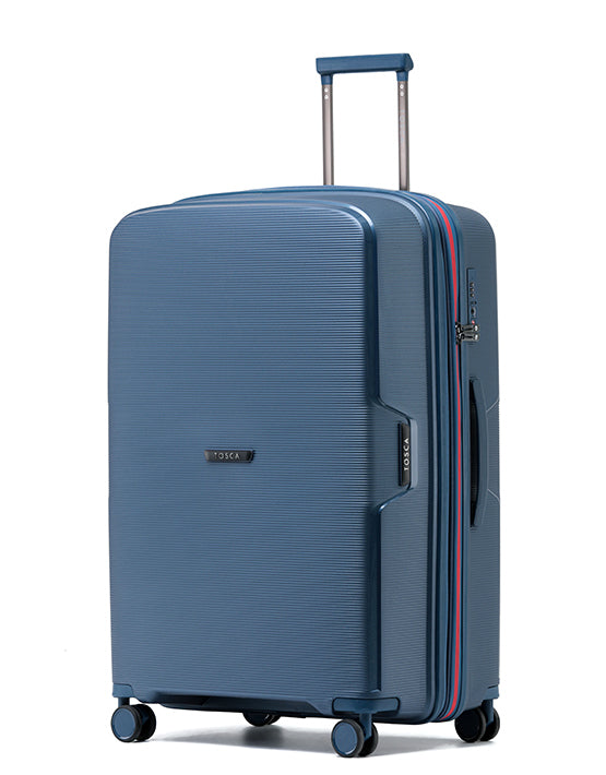 Tosca TCA510 Bel Air 29 Inch Large Spinner Hardshell Suitcase - Blue/Red - Perfect for International Travel & Business Trips