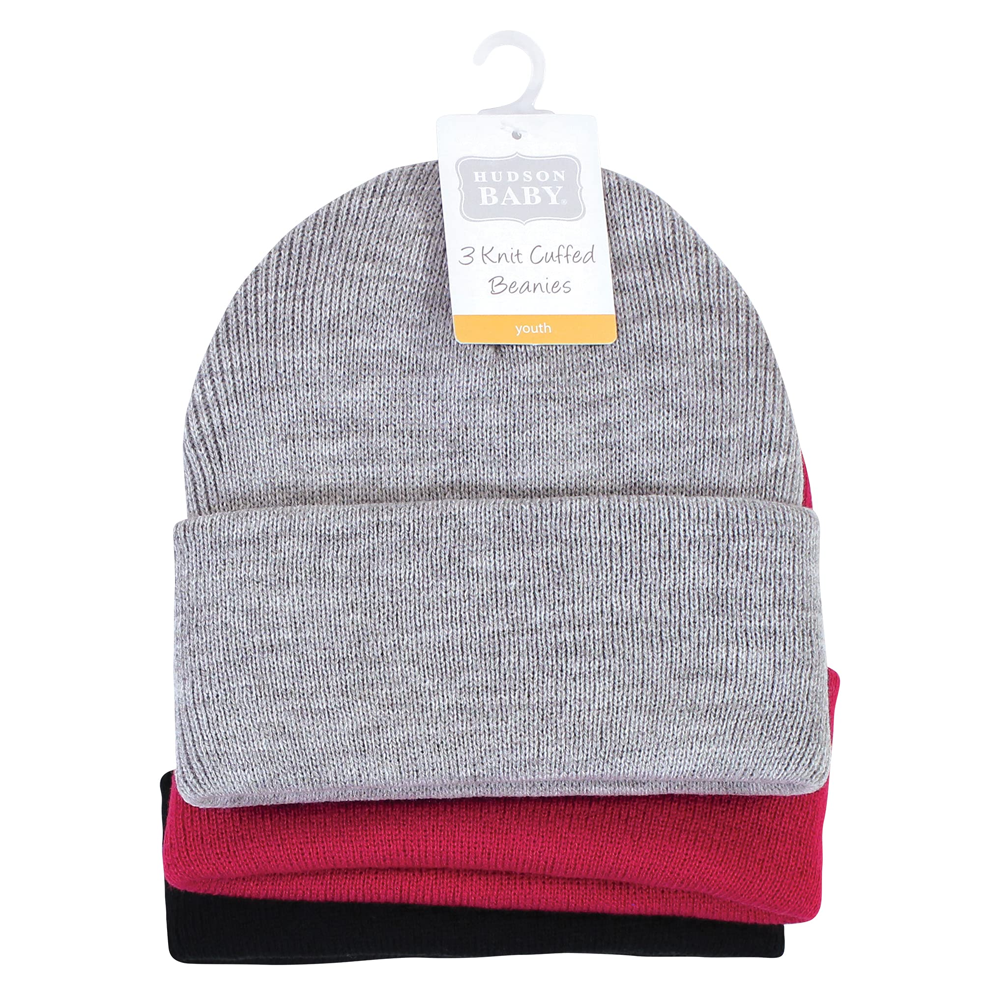 Hudson Baby Knit Beanie 3pk - Soft Winter Hats for Infants
