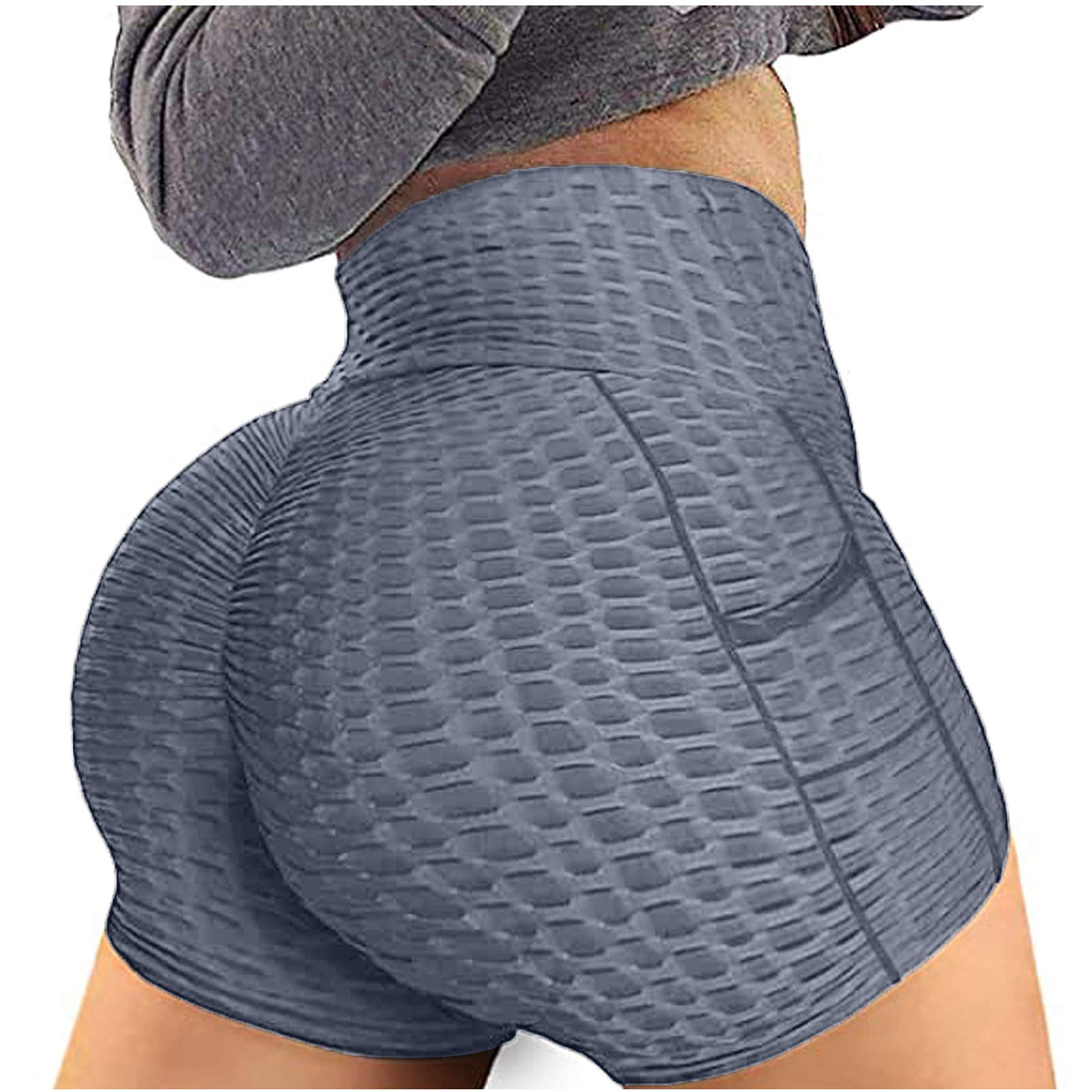 Misaky Women's Yoga Shorts with Pockets - High Waisted Loose Fit Workout Shorts for Running, Gym, Yoga & Casual Wear - Breathable Sports Shorts for Women