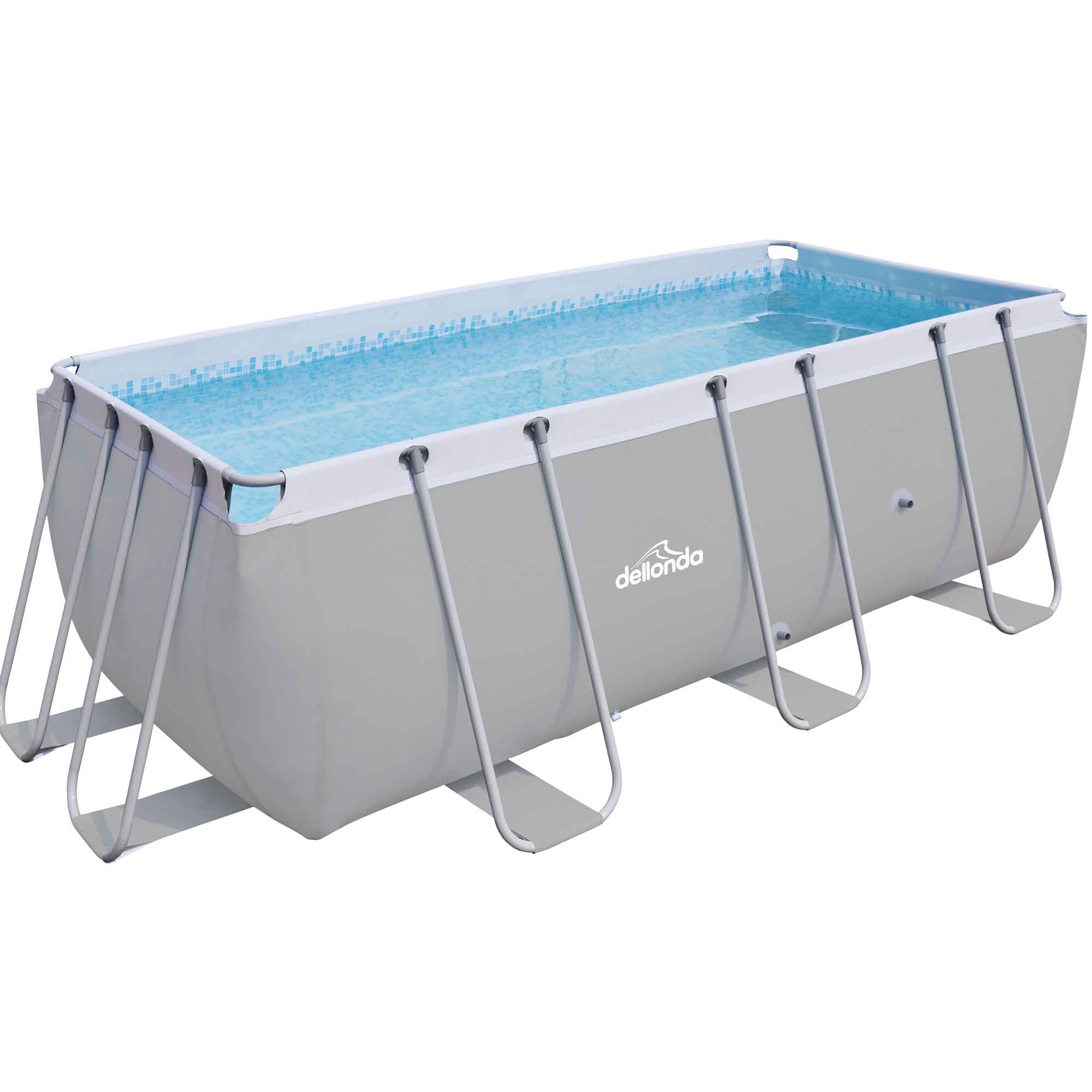 13ft Deluxe Steel Frame Swimming Pool Set with Ladder, Cover & Filter Pump - Rectangular Above Ground Pool for Backyard, Outdoor Family Fun & Summer Relaxation
