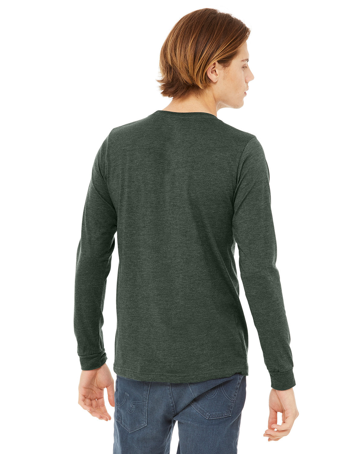Bella + Canvas 3501CVC Unisex Long Sleeve T-Shirt - Soft CVC Jersey Crew Neck Tee for Men & Women - Perfect for Casual Wear, Layering & Work Uniforms