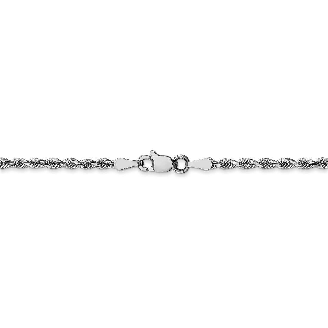 10K White Gold Solid Diamond-Cut Quadruple Rope Chain Necklace, Bracelet or Anklet - Elegant Jewelry for Women, Gift for Her, Wedding, Anniversary & Special Occasions