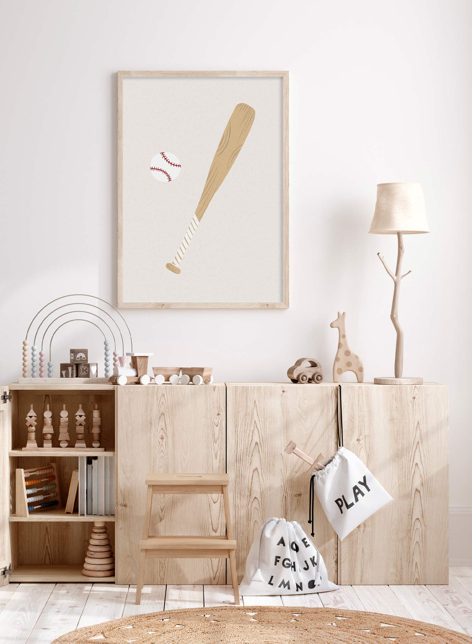 Baseball Home Run Poster - Sports Wall Art Decor for Bedroom, Living Room, Office - Perfect for Baseball Fans & Sports Enthusiasts