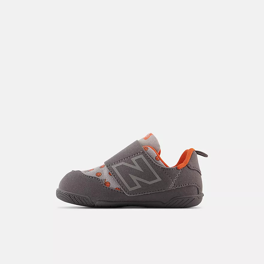New Balance Grey Hook & Loop Baby Sneakers - Comfortable & Stylish for Toddlers - Perfect for Walking, Playtime & Everyday Wear