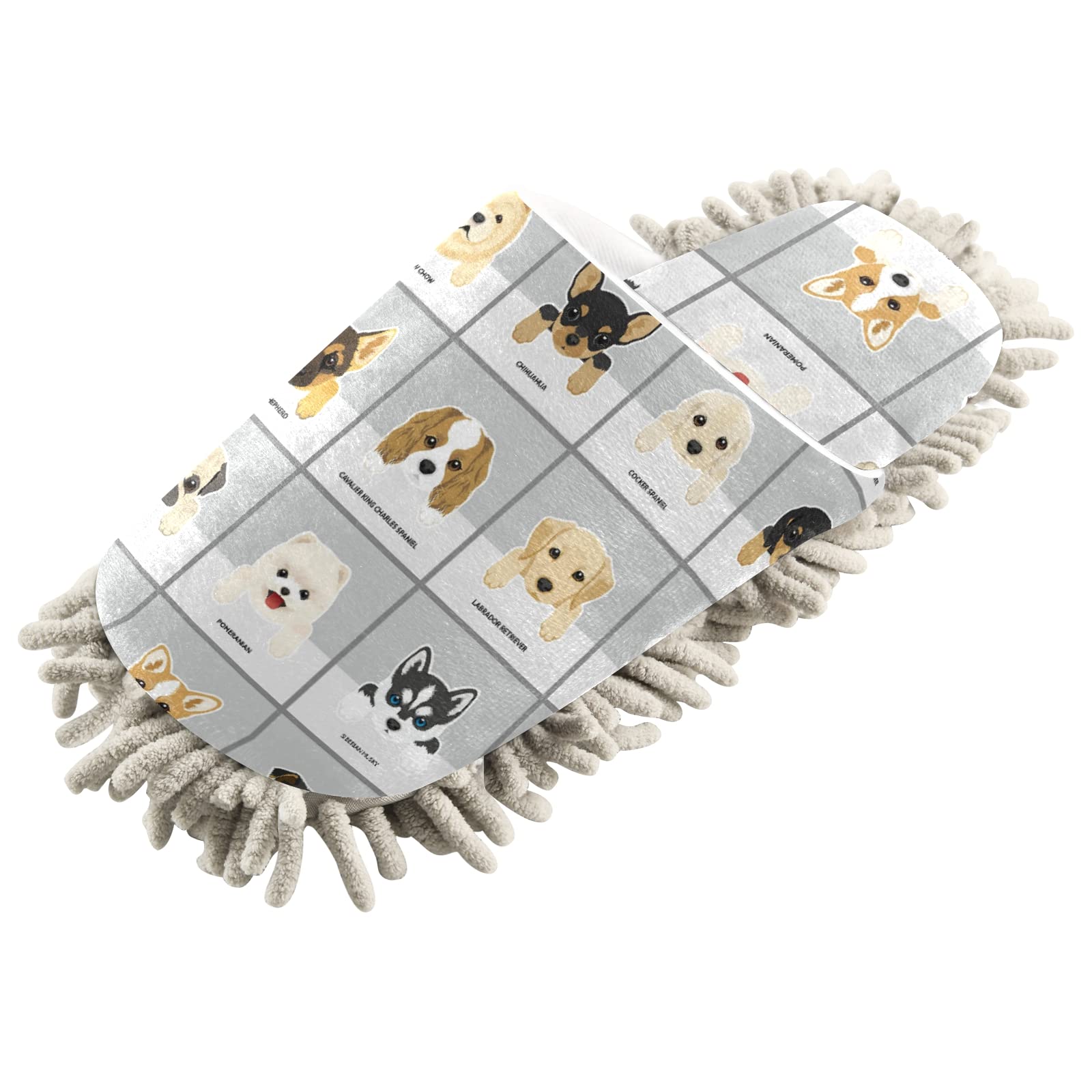 Poeticcity Unisex Mop Slippers - Indoor Cleaning Shoes for Home & Spa, Dusting House Slippers Size M-L | Perfect for Floor Cleaning, Pet Hair Removal & Relaxing Footwear