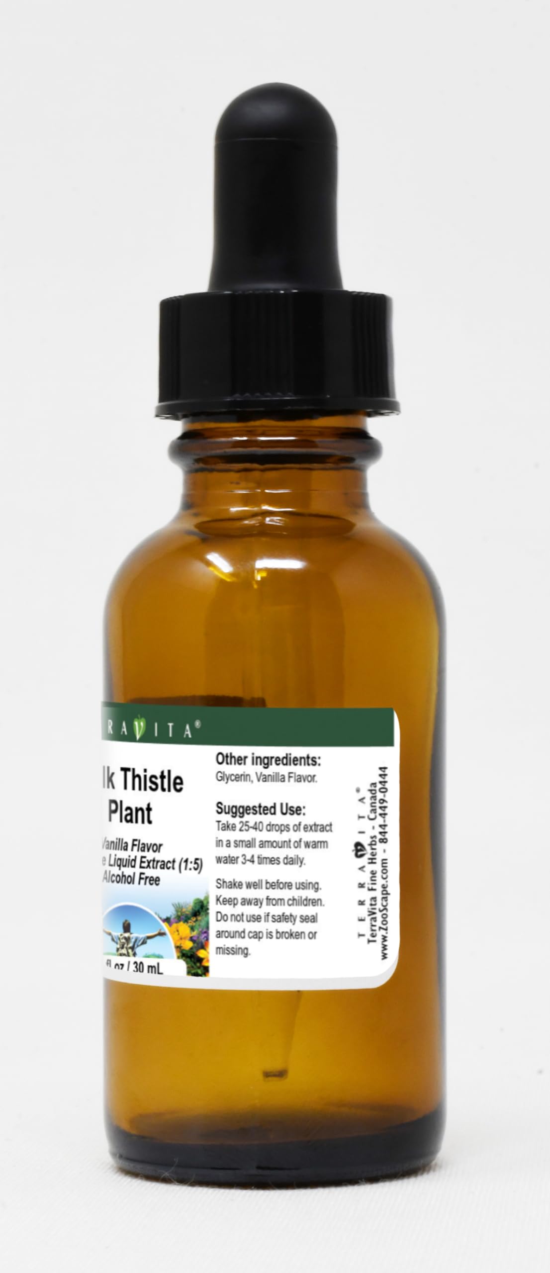 Terravita Milk Thistle Liquid Extract 1:5 - Vanilla Flavored (3 Pack, 1 oz Each) | Natural Liver Support & Detox Supplement | Perfect for Daily Wellness & Detox Routines