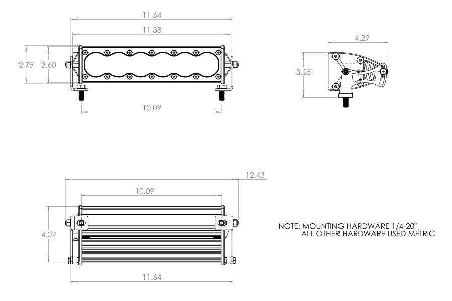 Baja Designs OnX6+ 10-Inch High-Speed Spot LED Light Bar - White | Off-Road, Truck, ATV & UTV Lighting for Night Driving & Adventure