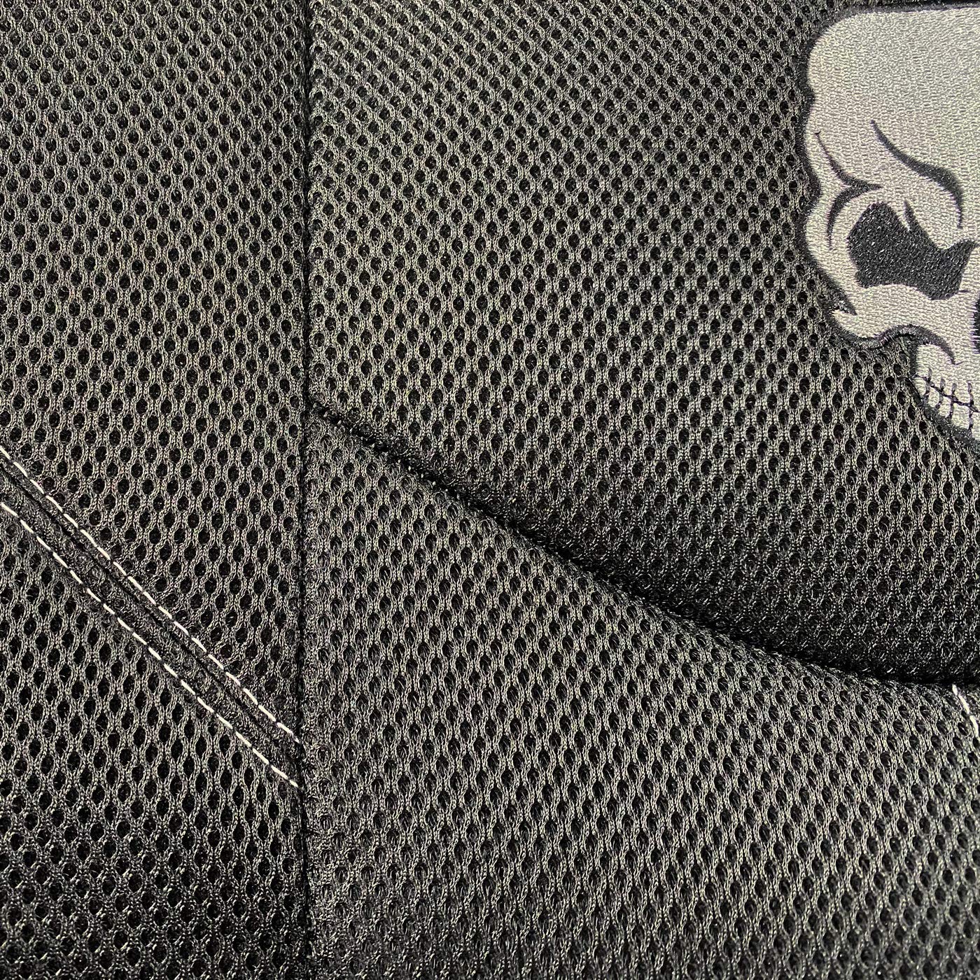 Universal Airflow Mesh Car Seat Covers - 9pc Complete Set with Embroidery for Toyota Tacoma, RAV4, 4Runner | Breathable Summer & Warm Winter Auto Interior Accessories (Skull Black) - Perfect for Road Trips, Daily Commutes & Off-Road Adventures