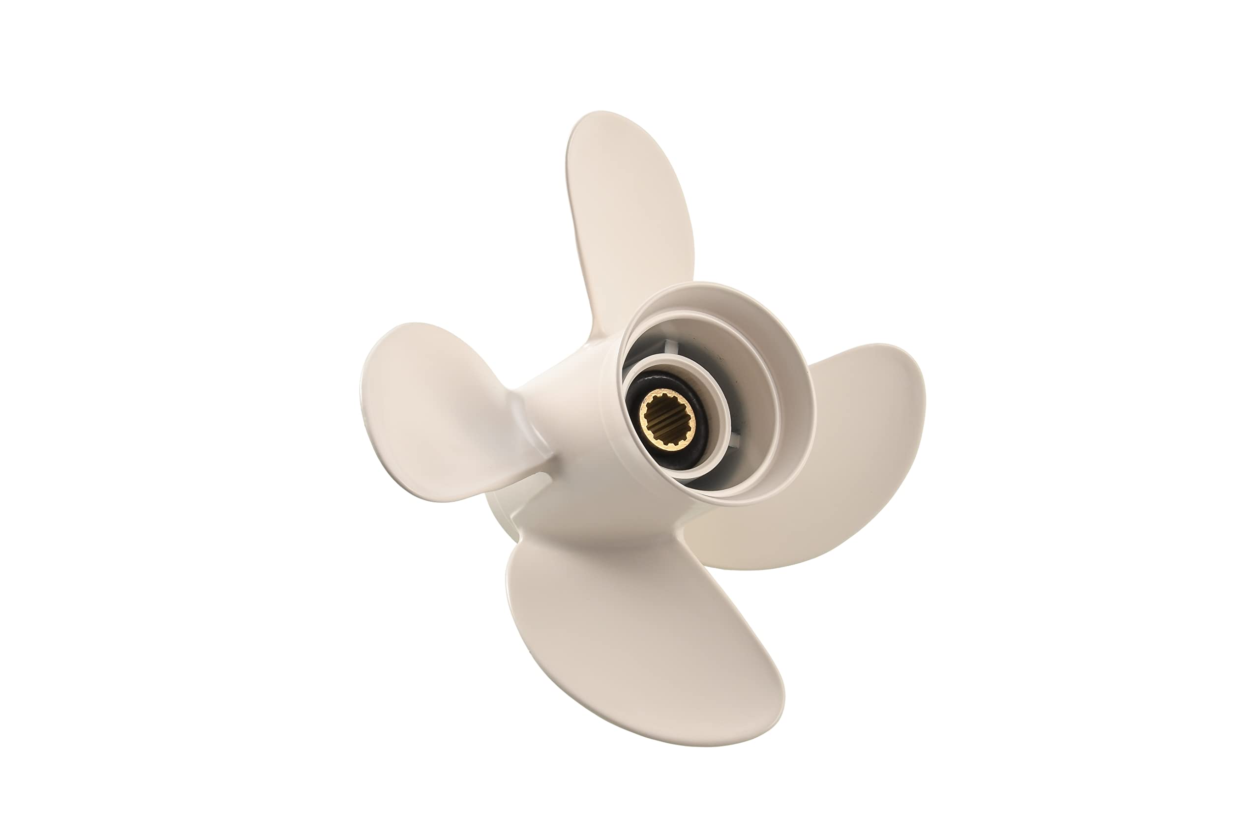 **Flish OEM Aluminum Outboard Propeller for Yamaha 25-60HP Engines - 13 Tooth Spline, RH (10 3/8 x 13, 4 Blades) - Perfect for Boating, Fishing & Marine Sports**
