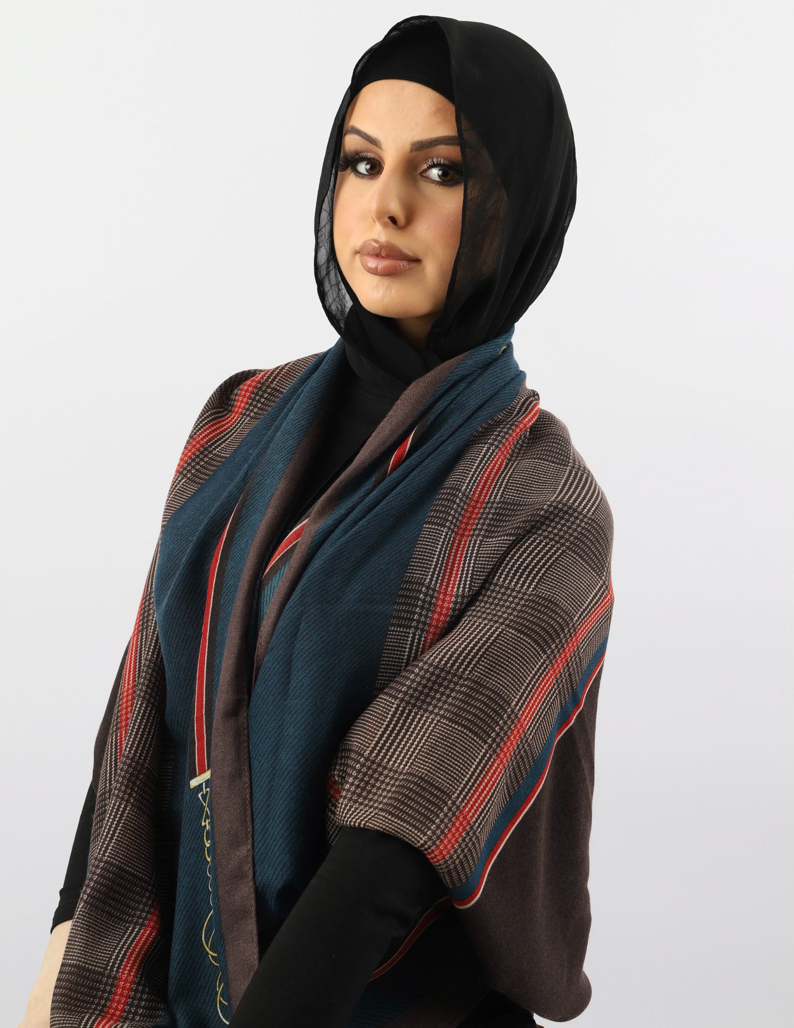 Deer Print Winter Shawl - Soft Warm Wrap Scarf for Women - Perfect for Cold Weather, Outdoor Activities, and Holiday Gifts