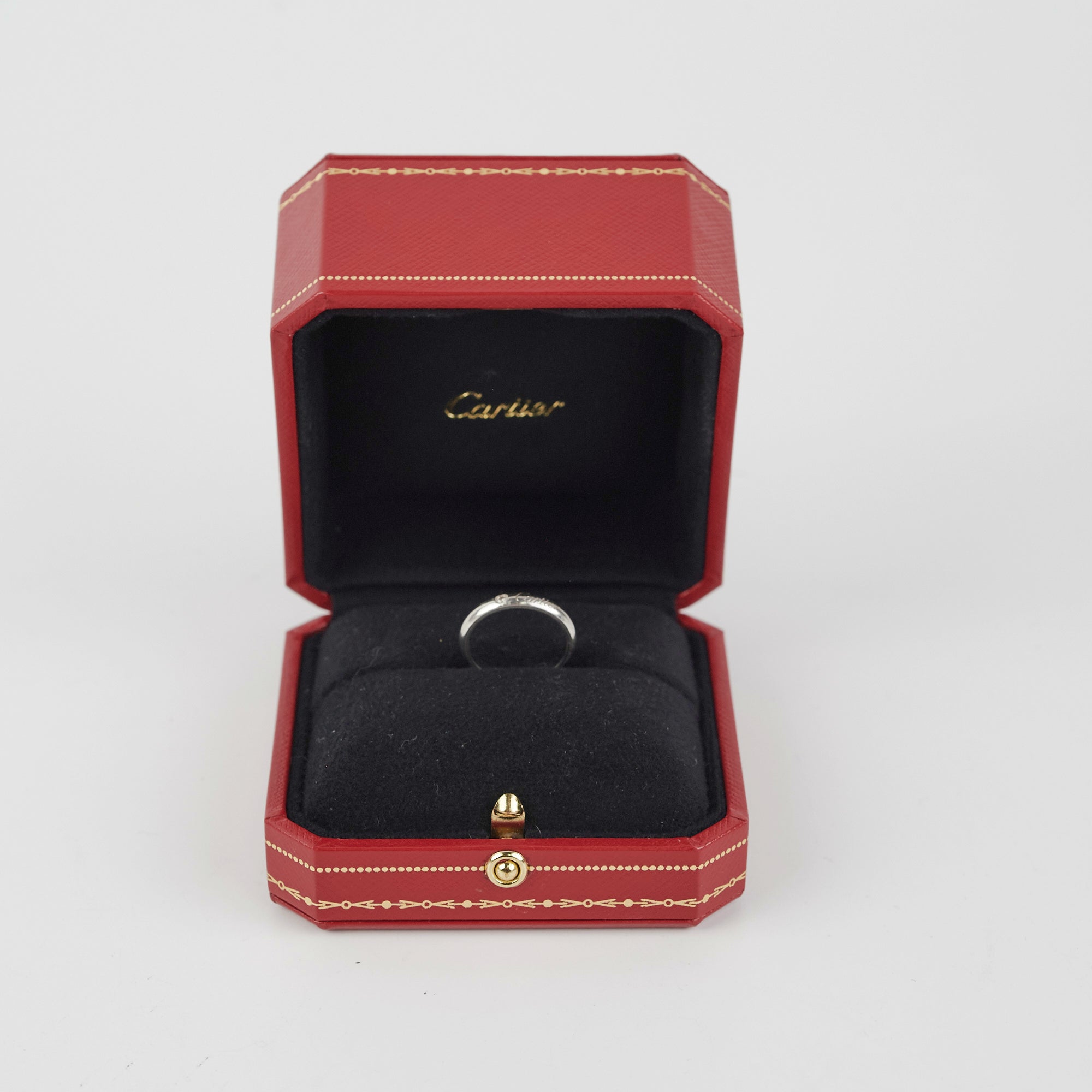 Cartier C De Cartier Platinum Diamond Ring Size 49 - Luxury Wedding Band for Engagement & Anniversary Gifts