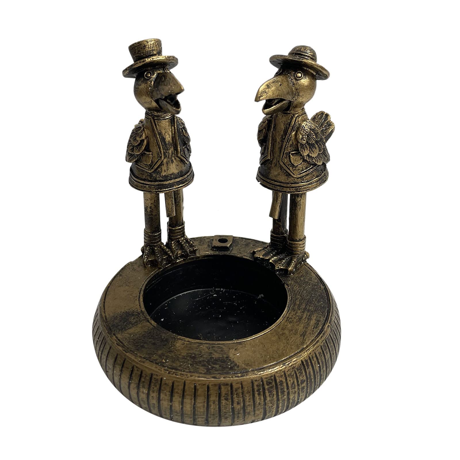 Funny Resin Crow Water Statue - Unique Geyser Yard Art Decor for Courtyard, Laundry Room & Outdoor Garden Decorations | Perfect for Halloween, Home & Patio Decor