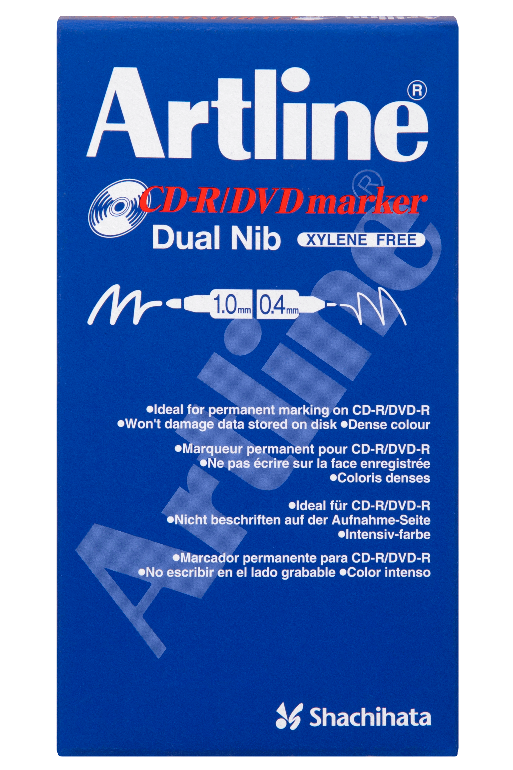 Artline 841T Dual Nip CD/DVD Black Marker - 12 Pack - Permanent Ink for Labeling Discs, Writing on Plastic & Glass - Perfect for Office, School & Home Organization