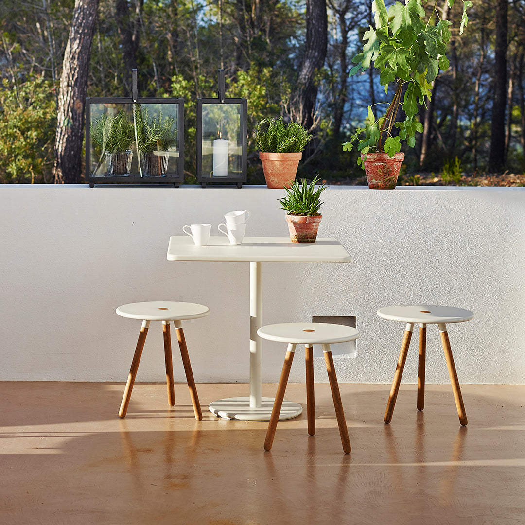 Square Cafe Table - Modern Outdoor & Indoor Dining Table for Restaurants, Patios, and Home Decor
