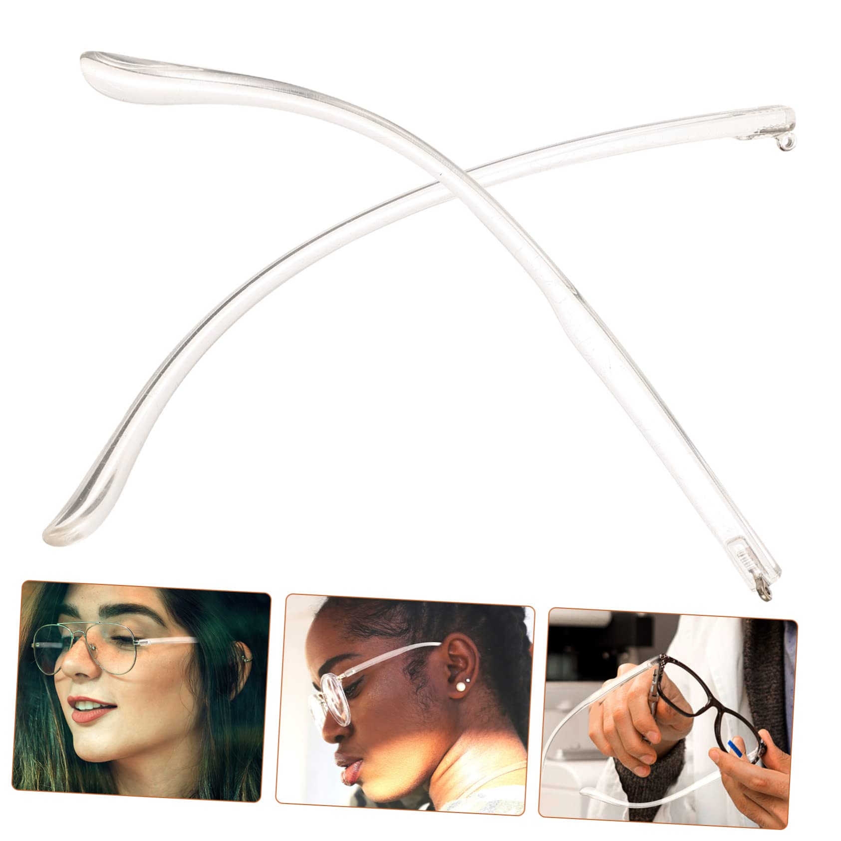WOFASHPURET Glasses Replacement Arms - 1 Pair Metal & Acrylic Sunglass Legs for Eyewear Frame Repair Kit | Perfect for Broken Glasses, Sunglasses, and Optical Frame Repairs at Home or Office