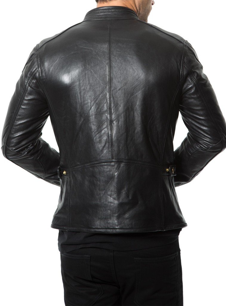 Men's Slim Fit Leather Motorcycle Jacket - KL256 - Premium Biker Jacket for Riding & Casual Wear