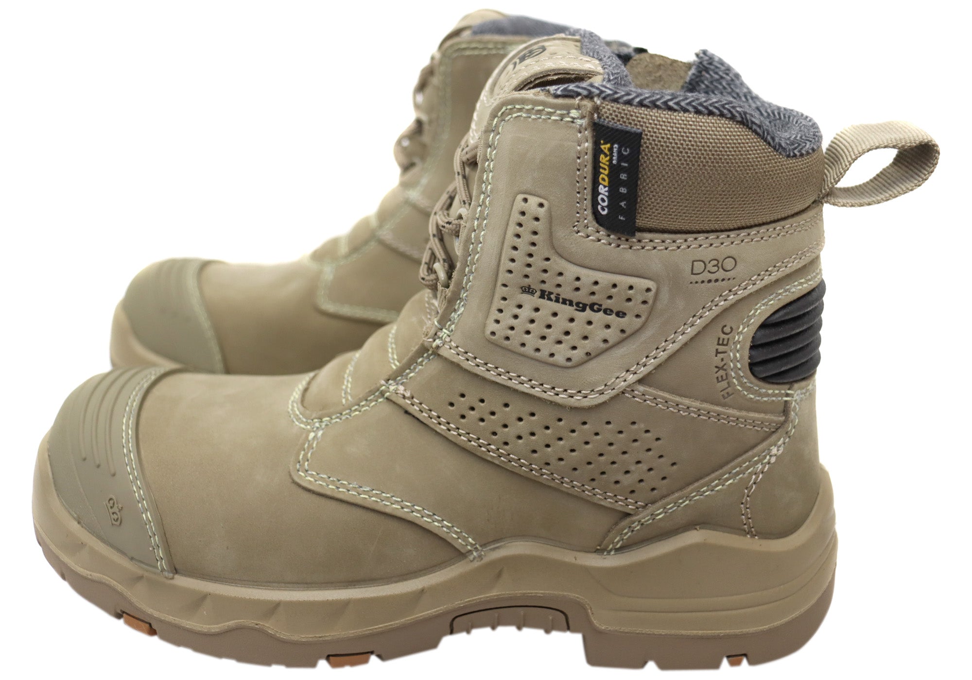 KingGee Men's Bennu Pro 6 Comfortable Leather Work Boots - Steel Toe, Slip Resistant, Waterproof Safety Shoes for Construction, Warehouse & Outdoor Work