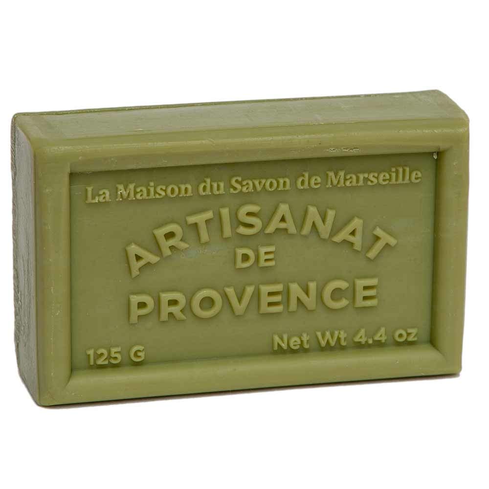 Maison Du Savon De Marseille - Organic Shea Butter French Soap with Olive Oil Scent - 125g Bar for Sensitive Skin & Eco-Friendly Bathing