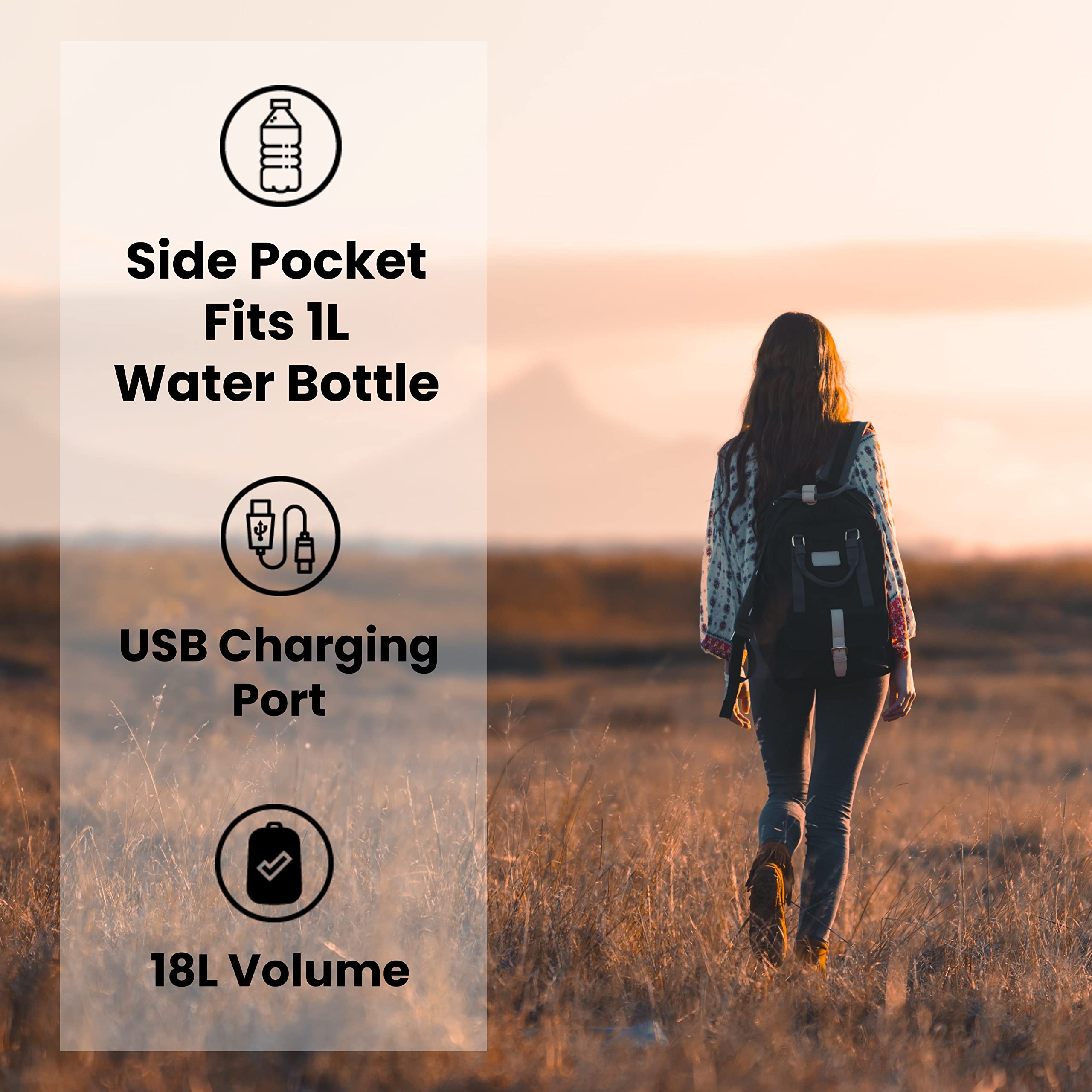Nordace Eclat Smart Travel Backpack with USB Charging Port - Water Resistant Lightweight Laptop Backpack for Men & Women - 15.6 Inch Durable Work & Hiking Backpack - Perfect for Business Travel, Commuting & Outdoor Adventures (Black)