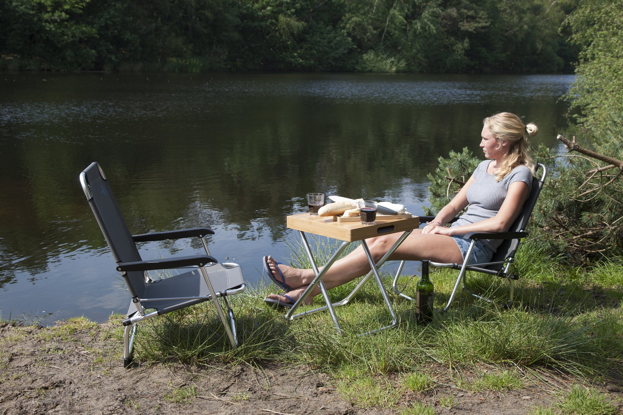 BC Copa Rio Beach Chair - Lightweight & Portable Folding Chair for Outdoor, Camping, Picnics & Beach - Graphite Color