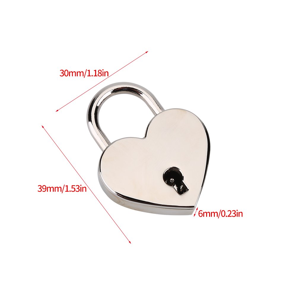 2 Sets Small Heart-Shaped Padlocks with Keys - Silver Metal Love Locks for Jewelry Box, Diary, Storage Box - Perfect for Valentine's Gifts, Anniversary, Couple Keepsakes & Romantic Surprises