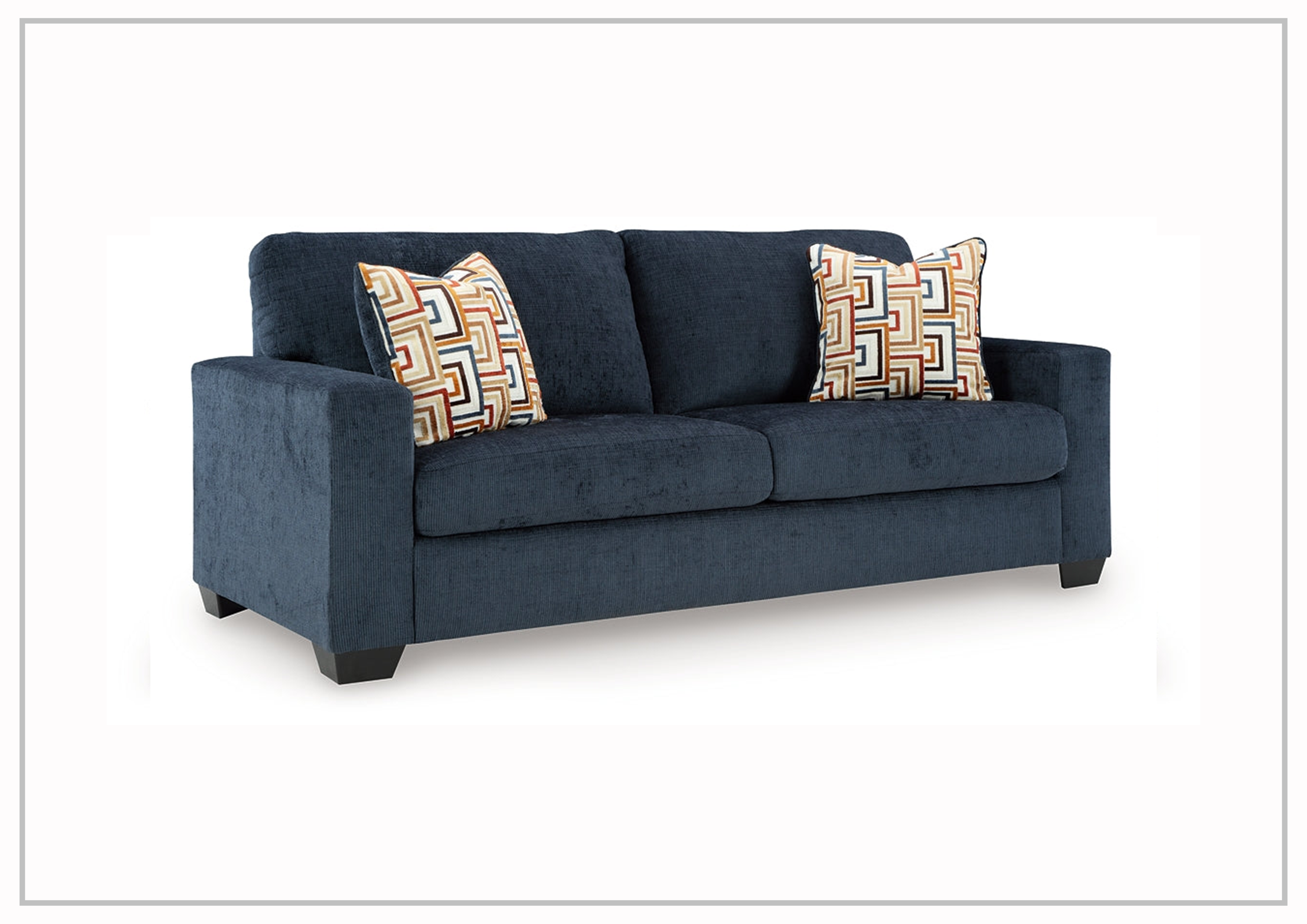 Gio Italia Amalfi Queen Fabric Sleeper Sofa with Accent Pillows - Convertible Bed & Comfortable Seating for Small Spaces, Guest Rooms & Apartments