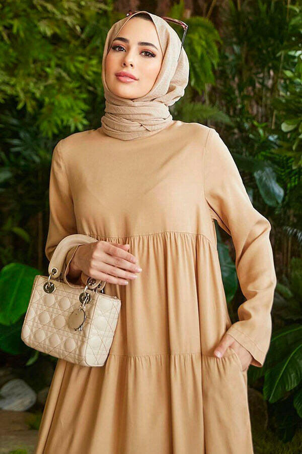 Elegant Tiered Long Maxi Dress - Modest Flowy Summer Dress for Women - Perfect for Beach Vacations, Weddings & Casual Outings