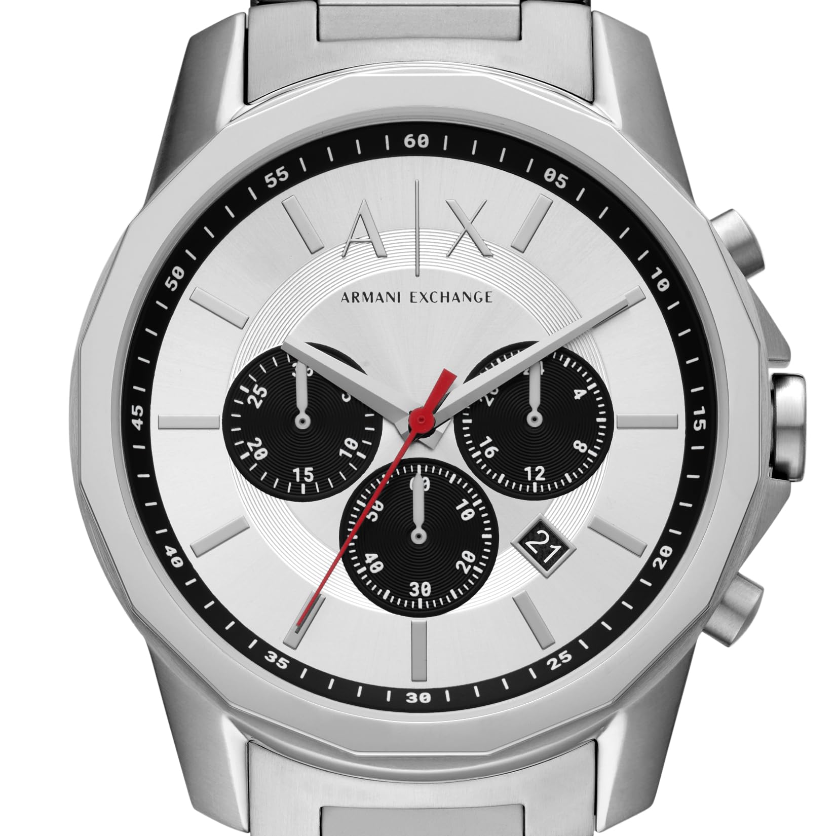 Armani Exchange Men's Chronograph Dress Watch - Stainless Steel, Silicone & Leather Band Options | Luxury Casual & Business Timepiece for Work, Events & Everyday Wear