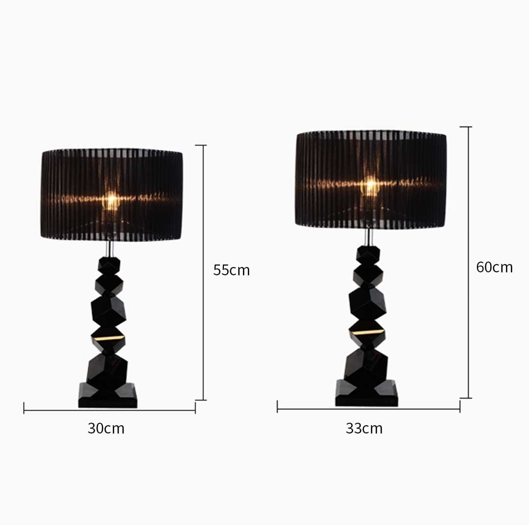 2X 60cm Black LED Desk Lamp with Dark Shade - Modern Adjustable Lighting for Home Office, Study & Bedroom