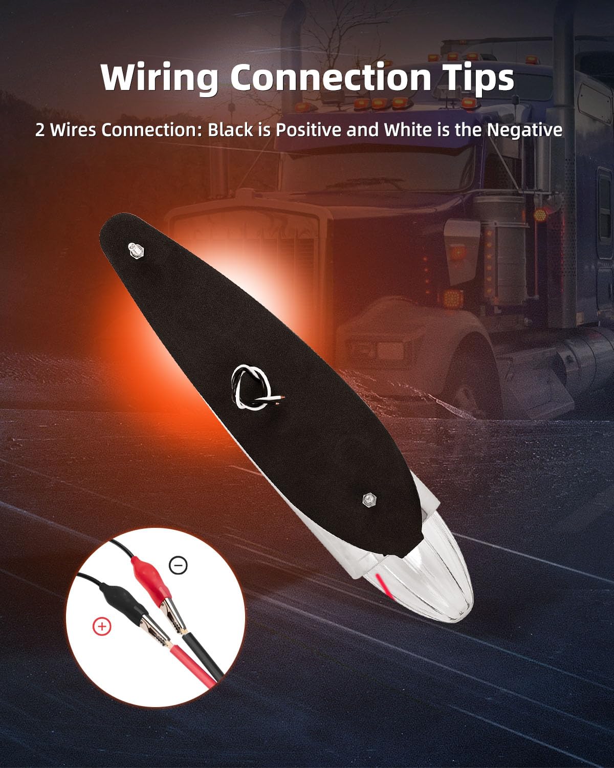 17 LED Torpedo Cab Lights Chrome Clear - Heavy Duty Truck Roof Running Lights for Kenworth Peterbilt Freightliner Mack International Paccar - Waterproof Top Cab Marker Lights (9 Pack) - Perfect for Long Haul Trucking & Night Driving Safety