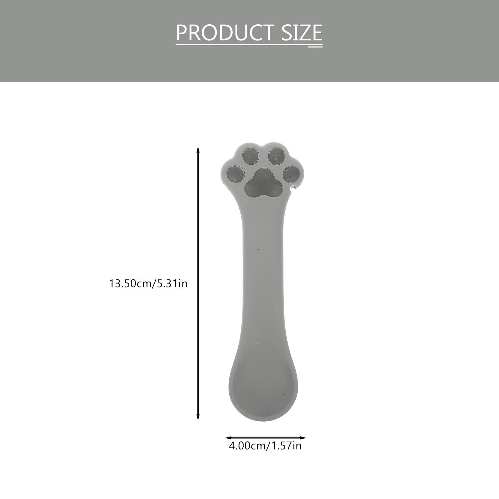 Premium Silicone Cat Food Scoop with Paw Design - Multi-Functional Pet Food Spoon & Can Opener for Wet & Dry Food - Perfect for Feeding Dogs & Cats at Home or Travel