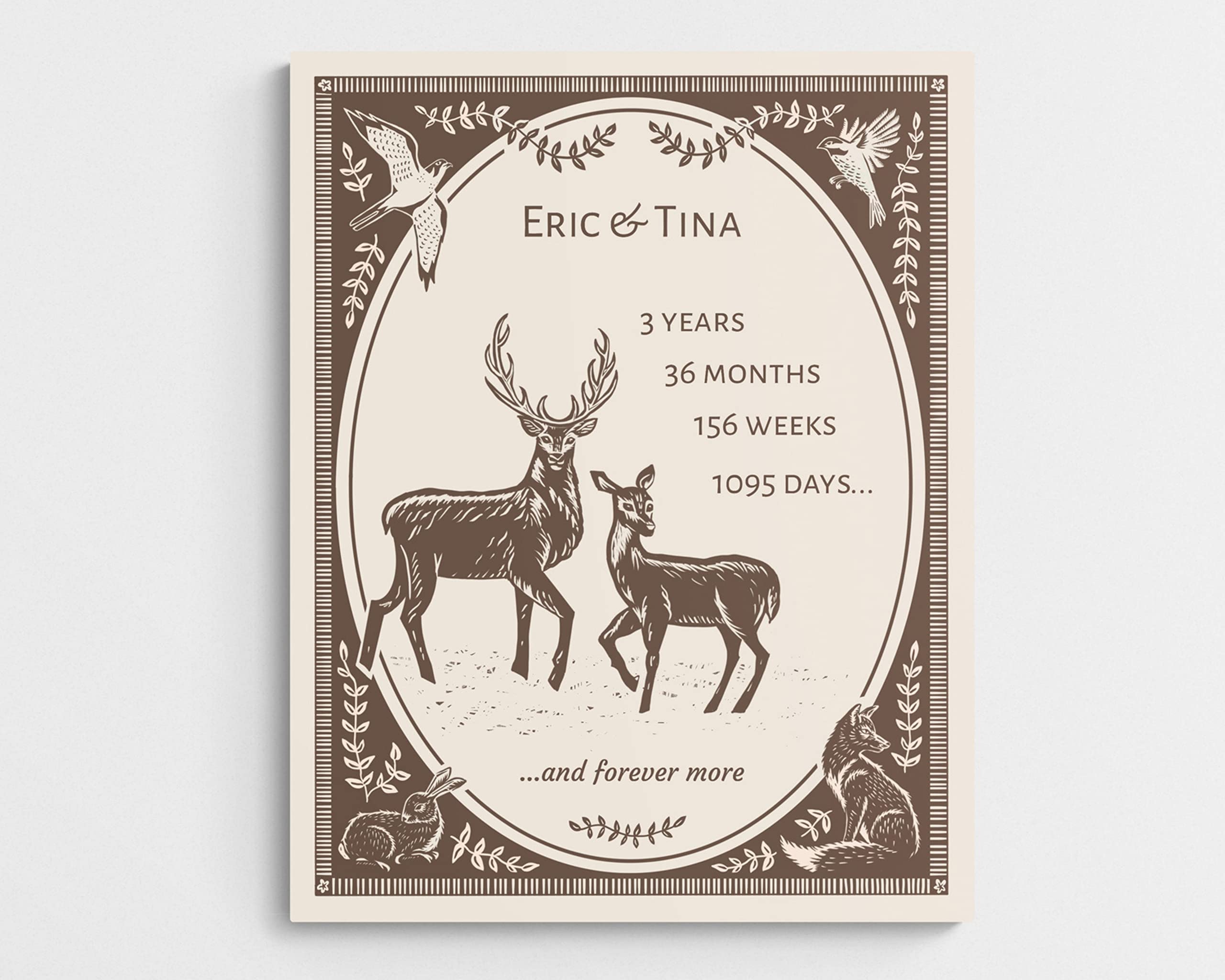 Custom Hunting Gift for Men & Women - Personalized Valentine's Day, Mother's Day & Anniversary Present - Hand-Drawn Nature Art on 11x14 Wrapped Canvas - Perfect for Outdoor Enthusiasts, Weddings & Home Decor