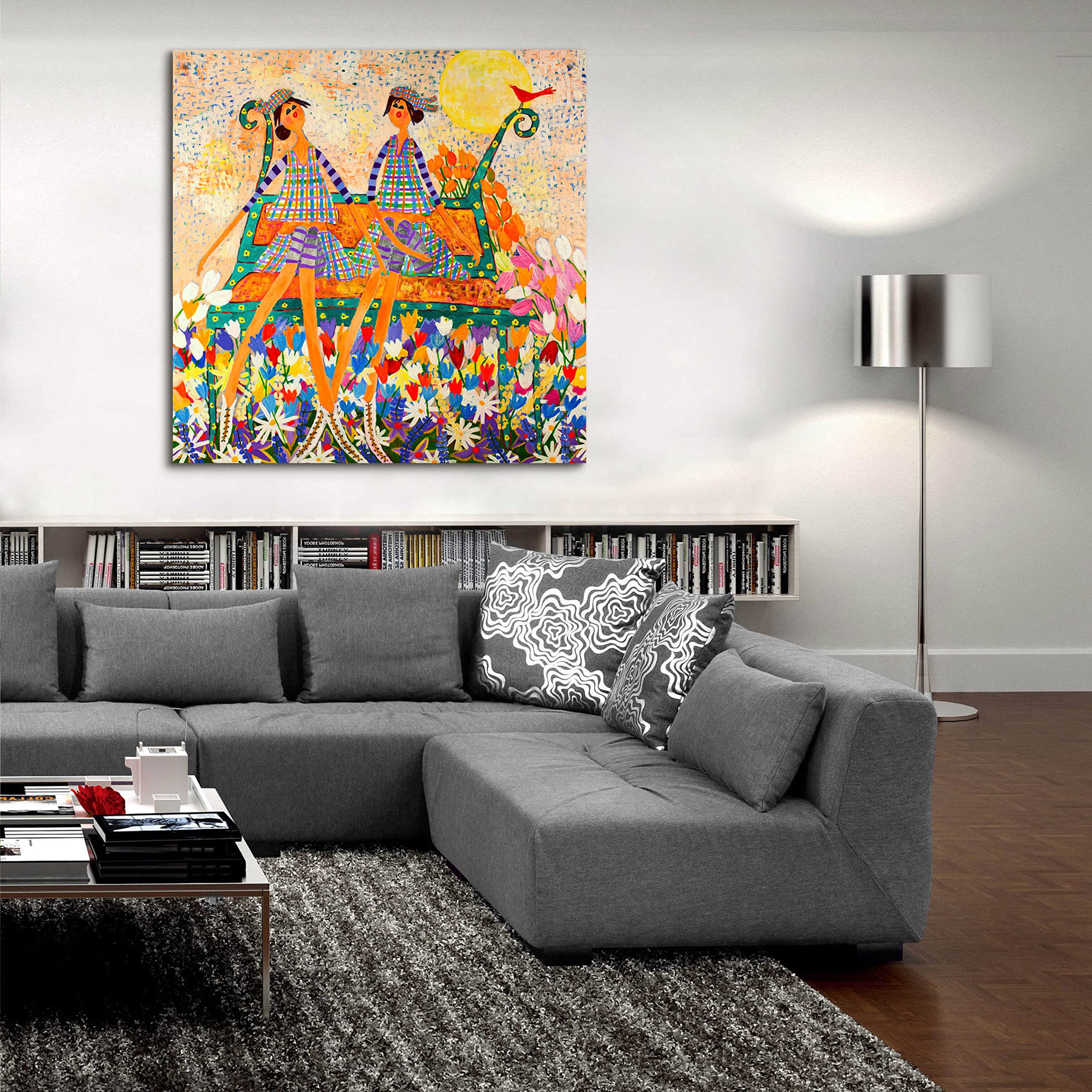 Epic Art 'The Cardinal' by Caroline Benchétrit - 36x36 Inch Acrylic Glass Wall Decor - Modern Home & Office Artwork - Perfect for Living Room, Bedroom or Gallery Wall Display