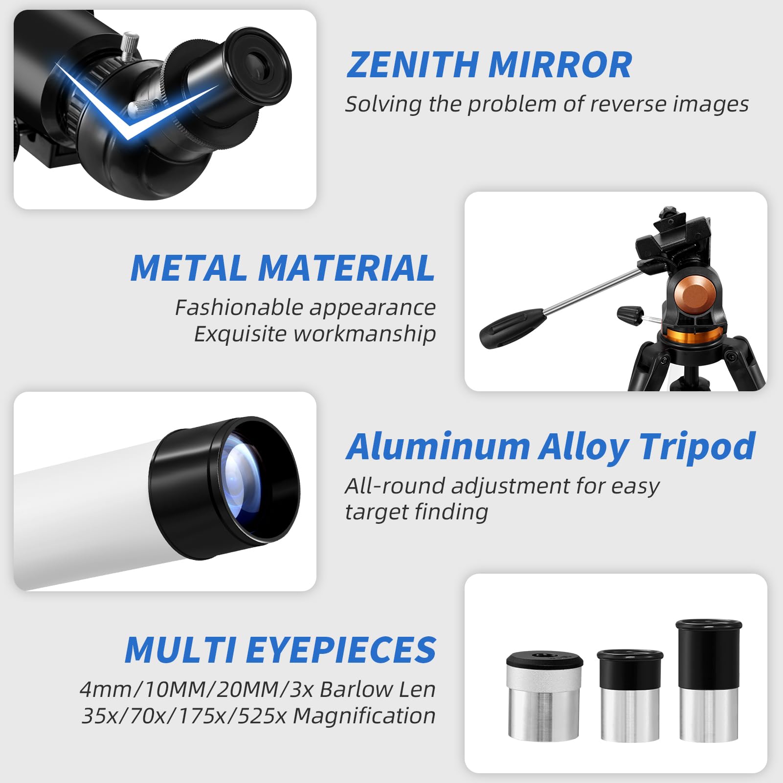Premium Sararoom Telescope for Adults & Kids - 70mm Aperture 700mm Refractor Astronomy Telescope with Tripod, Phone Adapter & Wireless Remote - Ideal for Stargazing, Moon Watching & Outdoor Travel Adventures