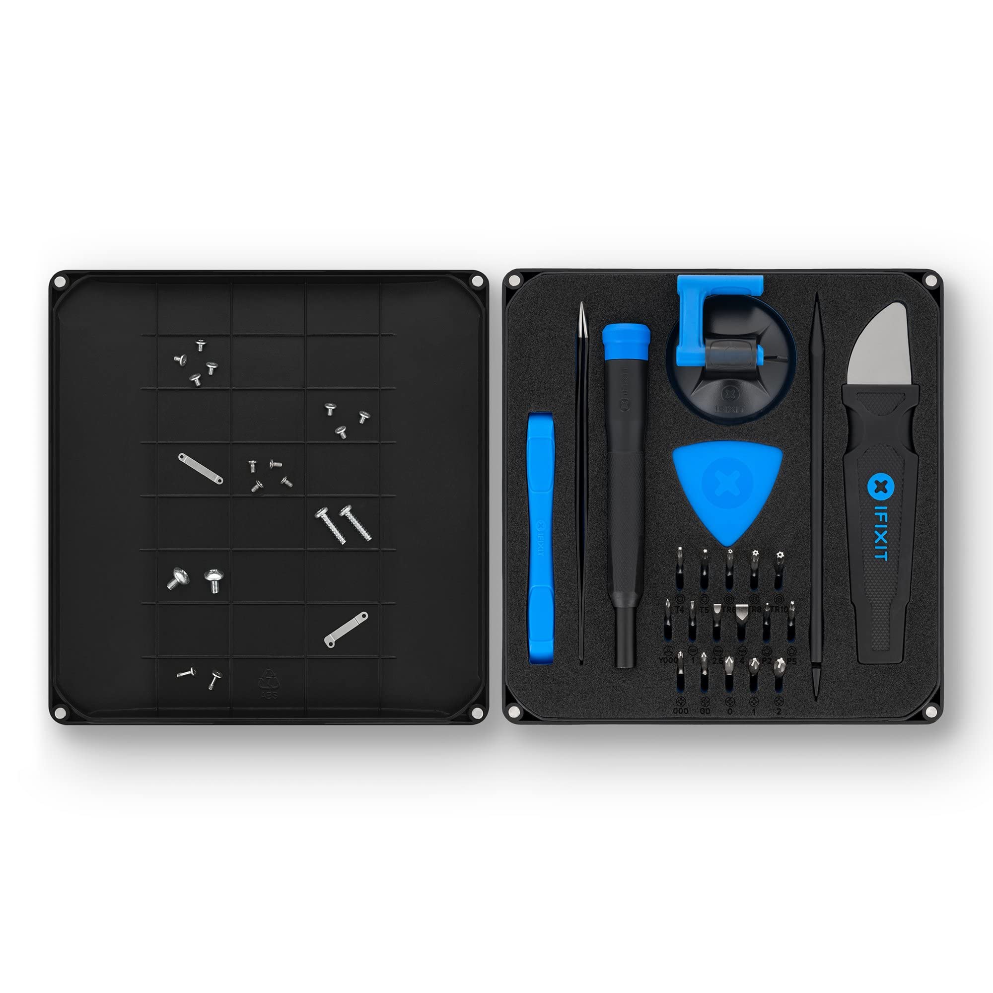 iFixit Essential Electronics Toolkit - 64-Piece Repair Kit for PC, Laptop, Phone, Tablet & Gaming Console | Precision Screwdriver Set with Spudger & Tweezers | Perfect for DIY Tech Repairs & Electronics Maintenance