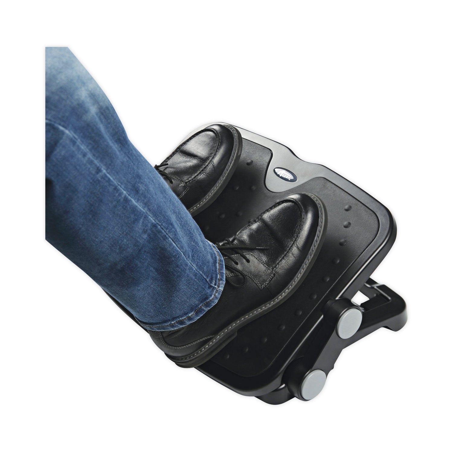 Alera® Soft Cushioned Ergonomic Footrest - Adjustable Height 3.75