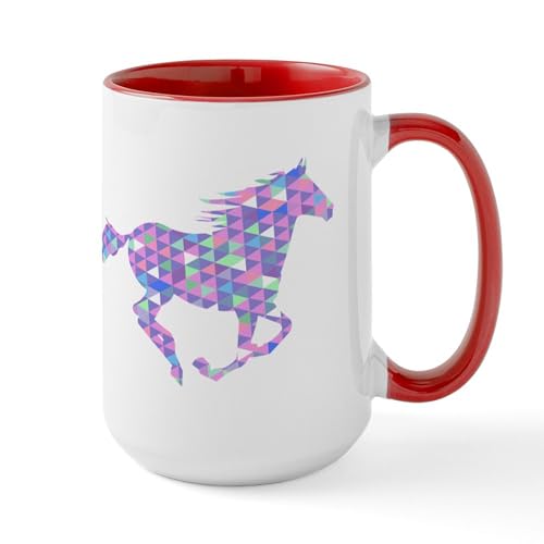 White/Red Inside - Running Horse Mugs