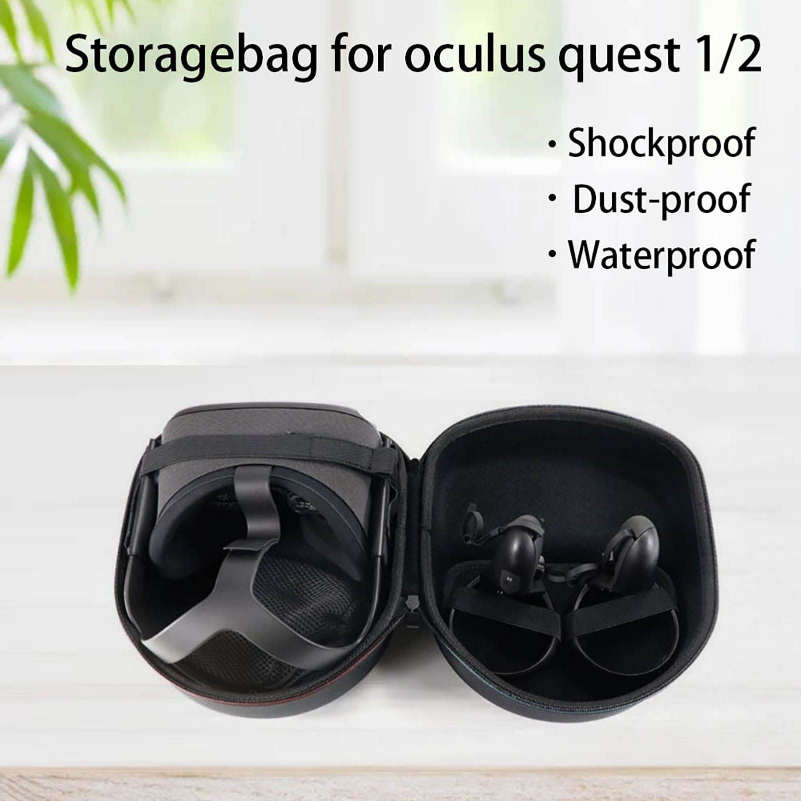 YORKING VR Glasses Carry Case for Oculus Quest 2 - Protective Storage Bag Travel Pouch with Hard Shell Box, Headset Accessories Organizer (Grey) - Perfect for Travel, Home Storage & VR Gaming Protection