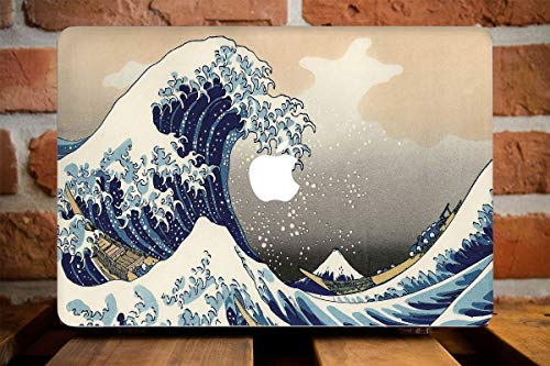 Great Wave off Kanagawa MacBook Case - Compatible with MacBook Pro 16 A2141, MacBook Pro 13 A2289, MacBook Air 13 2020 A2338 & A2179 - Hokusai Art Clear Protective Shell - Perfect for Travel, Work & School