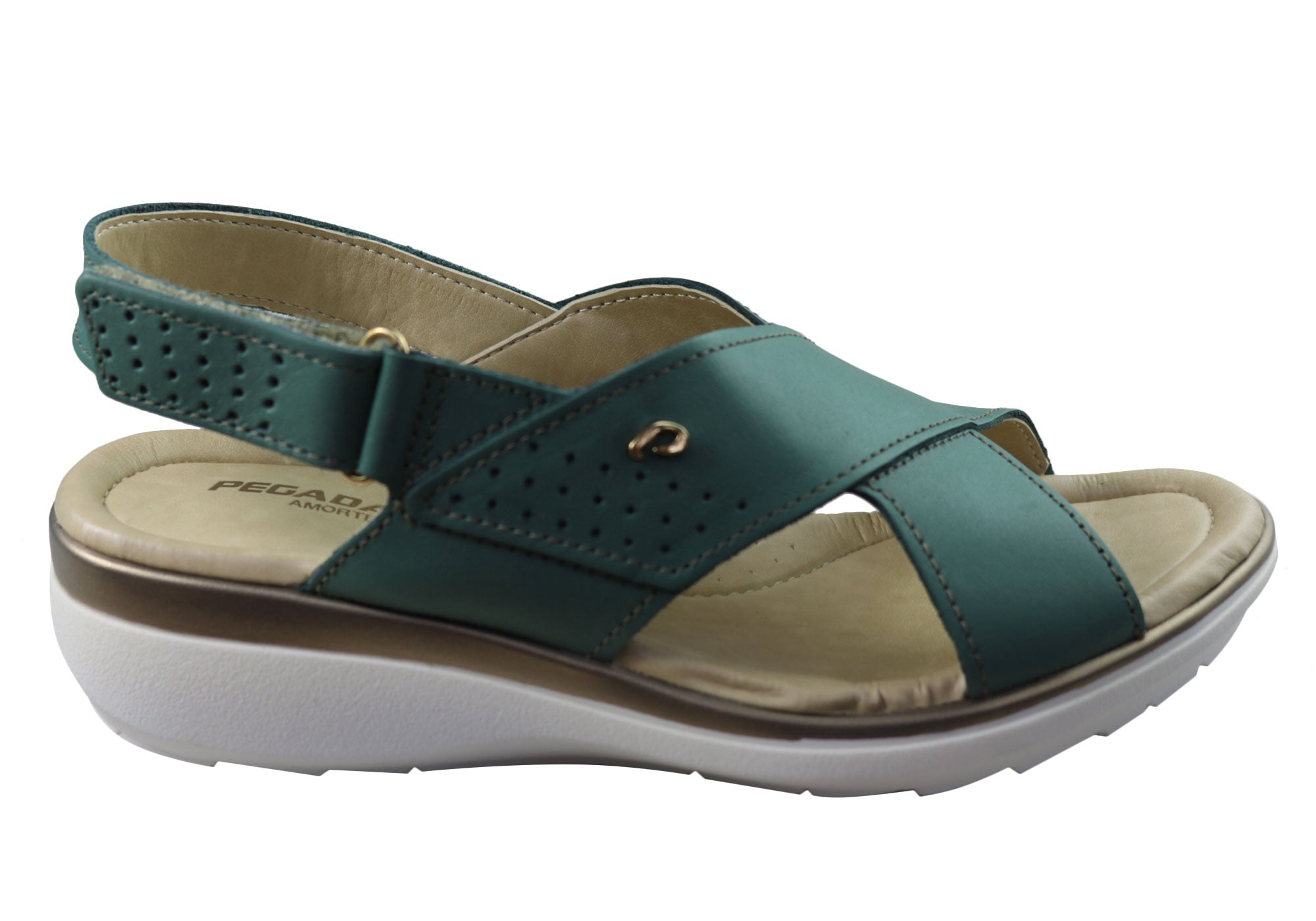 Pegada Paros Women's Comfortable Leather Sandals - Handmade in Brazil - Perfect for Beach, Vacation & Summer Outfits