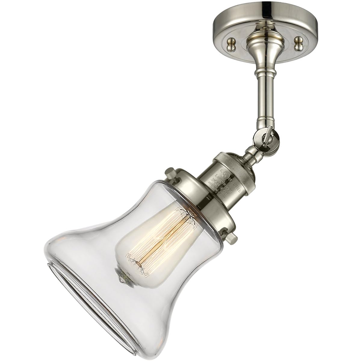 Innovations INNO203-PN-G192-LED Modern LED Wall Sconce Light Fixture - Polished Nickel Finish - Energy Efficient Indoor/Outdoor Lighting for Bedroom, Hallway, Porch & Patio